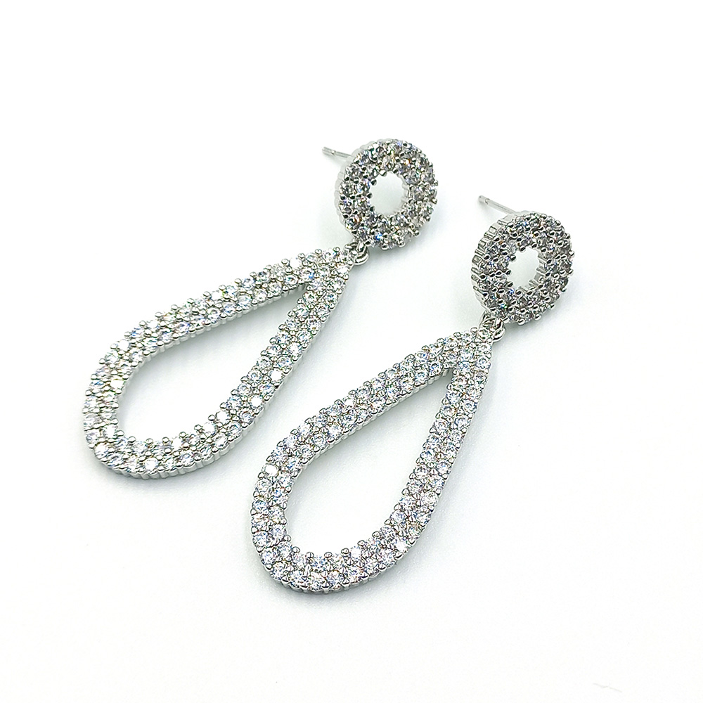 Sparkling Silver Earrings-149