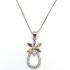 Zircon Multi Colour Flower Pendant