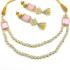 Pink and white Zircon Necklace Set
