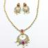 White Zircon with Pearl Necklace Set-128