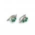 Green and Silver Cubic Zirconia Studs